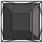 brasero vidaXL carré noir 80x80x40 cm en acier
