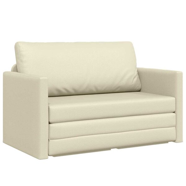 vidaXL Canapé-Lit Crème 124 x 71 x 78 cm Cuir artificiel