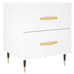 vidaXL Table de chevet blanc 40x35x47 5 cm bois d’ingénierie