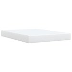 vidaXL Sommier à lattes de lit avec matelas Blanc 160x200cm Similicuir