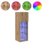 vidaXL Meuble TV mural Montage mural Chêne artisanal 30 5 x 30 x 90 cm