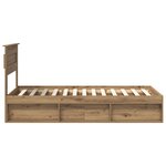 vidaXL Cadre de lit Chêne artisan 75 x 190 cm Bois de pin massif