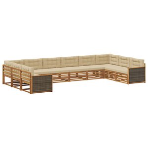vidaXL Ensembles de canapés 10 pc Bois d'Acacia Massif