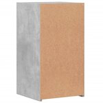 vidaXL Tables de chevet 2 Pièces gris béton 35x34x65 cm bois ingénierie
