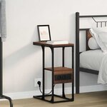 vidaXL Cabinet de chevet avec tiroir Chêne marron 41.5 x 26 x 60.5 cm