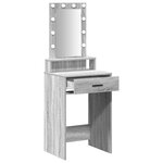 vidaXL Table de Toilette Gris 50 x 41 x 140 cm Bois d'ingénierie