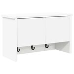 vidaXL Porte-manteau mural Blanc 50 x 20 x 30 cm Bois d'ingénierie
