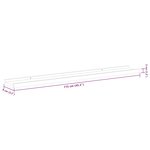 vidaXL Étagères murales 2 Pièces chêne sonoma 115x9x3 cm