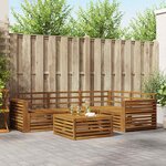 vidaXL Ensemble de canapés d'extérieur 5 pc Naturel