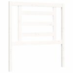 vidaXL Cadre de lit et tête de lit blanc 100x200 cm bois massif