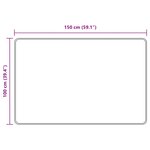 vidaXL Coureur de Tapis MARSA Gris 100 x 150 cm Polyester et PVC