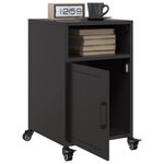 vidaXL Table de chevet noir 36x39x59 cm acier