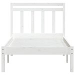 vidaXL Cadre de lit sans matelas blanc bois massif 100x200 cm