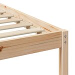 vidaXL Cadre de lit avec tables de chevet Marron Bois massif en pin