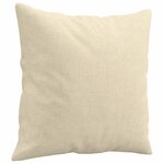 vidaXL Ensemble de canapés 2 Pièces avec coussins crème tissu