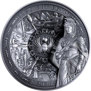 Pièce de monnaie en Argent 20 Dollars g 1000 (1 Kg) Millésime 2026 ANCIENT EGYPT (PRÉCOMMANDE)