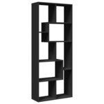 vidaXL Étagère séparatrice de pièce noir 67x25x161 5 cm