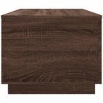 vidaXL Table basse avec lumières LED chêne marron 90x50x40 cm