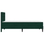 vidaXL Cadre de lit avec matelas Vert foncé 90 x 200 cm Velours