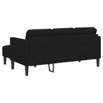 vidaXL Ensemble de Canapés 2 Pièces Noir 173 x 131 x 67 cm tissu