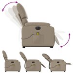 vidaXL Fauteuil inclinable de massage électrique cappuccino similicuir
