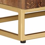 vidaXL Meuble TV 110x30x40 cm bois massif de manguier et fer