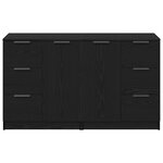vidaXL Buffets 2 Pièces Chêne Noir 60x30x70 cm Bois d'ingénierie