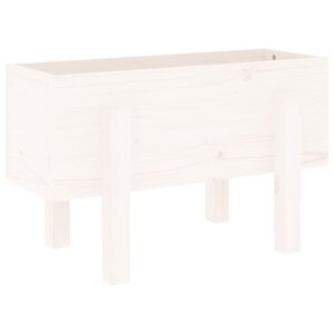 vidaXL Jardinière blanc 62x30x38 cm bois massif de pin
