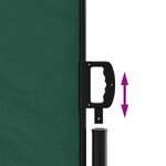 vidaXL Auvent latéral rétractable vert foncé 100x300 cm
