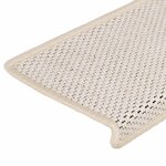vidaXL Tapis d'escalier autocollants 30 Pièces 65x21x4 cm crème