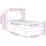 vidaXL Cadre de lit avec tête de lit Rose 100 x 200 cm Velours