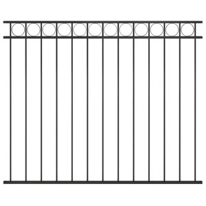 vidaXL Panneau de clôture Acier 1 7x1 5 m Noir