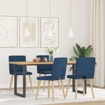 vidaXL Chaises à manger lot de 4 bleu tissu