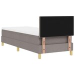 vidaXL Lit à Sommier avec Matelas Taupe 80x200 cm Tissu