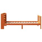 vidaXL Cadre de lit avec tête de lit sans matelas cire marron 75x190cm