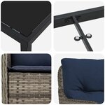 vidaXL Ensemble de salle à manger pour jardin 9 Pièces Gris polyrotin