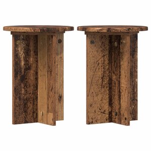 vidaXL Support de Plante 2 pièces Bois ancien Ø29 5 x 40 cm