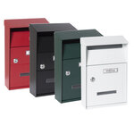 Boîte aux Lettres en Acier  Up D-2006/R  Fenêtres Transparentes  Rouge