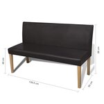 Banc banquette 139 5 cm synthétique marron foncé 02_0010910