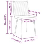 vidaXL Chaises à manger lot de 4 Crème Velours