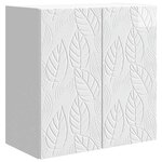 vidaXL Armoire Murale 59 x 31 x 60 cm Bois d'ingénierie Blanc brillant