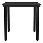 vidaXL Ensemble à manger jardin coussins 3 Pièces gris poly rotin verre