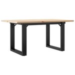 vidaXL Table basse cadre en O 80x50x40 cm bois de pin massif et fonte