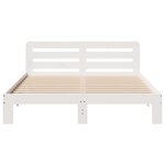 vidaXL Cadre de lit sans matelas blanc 160x200 cm bois de pin massif