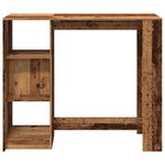 vidaXL Table de bar avec étagère vieux bois bois d'ingénierie