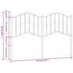 vidaXL Tête de lit métal blanc 135 cm