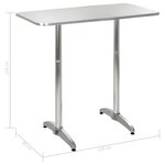 vidaXL table Argenté Aluminium et Plastique