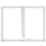 vidaXL Pieds de table à manger en T  2 pièces  blanc  90 x 35 x (72-73) cm  acier