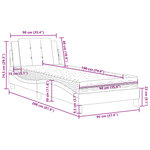 vidaXL Lit avec matelas marron 90x190 cm similicuir