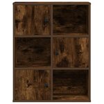 vidaXL Bibliothèque chêne fumé 60x24x76 5 cm bois d'ingénierie